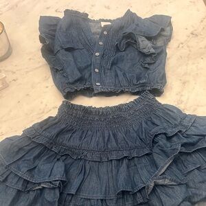 Gap and love shack fancy collab! Shirt and skirt